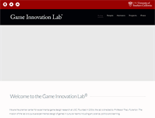 Tablet Screenshot of gameinnovationlab.com
